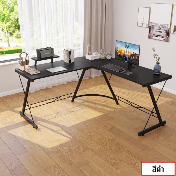 โปรโมชั่น-คุ้มค่า-โต๊ะคอมพิวเตอร์-โต๊ะทำงาน-โต๊ะรูปตัว-l-พร้อมชั้นวางของ-ดีไซน์ใหม่ทรงทันสมัย-รุ่น-a-2234-ราคาสุดคุ้ม-โต๊ะ-ทำงาน-โต๊ะทำงานเหล็ก-โต๊ะทำงาน-ขาว-โต๊ะทำงาน-สีดำ