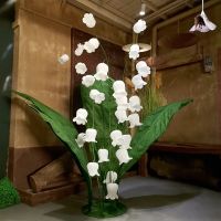 [COD] background Luyin flower arrangement Atrium Meichen large wrinkled paper flowers Qingyu lily of the valley handmade