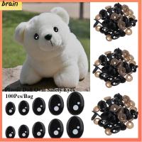 BRAIN 20/40pcs 7-12mm ครับ เด็กๆ ของเล่นเด็ก DIY งานฝีมือหุ่น สำหรับหมีขาว อุปกรณ์ตุ๊กตาตุ๊กตา ตาความปลอดภัยรูปไข่