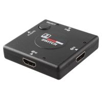 Mini Switcher Definition Video 3 Port Switch Splitter สำหรับ HDTV PS3 1080P