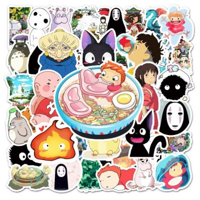 Japanese Anime Ghibli Hayao Miyazaki Totoro Spirited Away Stickers Princess Mononoke KiKi Student Stationery Sticker De
