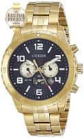 CITIZEN Quartz Chronograph จับเวลา Stainless รุ่น AN8132-58E - เรือนทอง Gold/Black รับประกันศูนย์1ปี