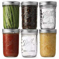 【Feelife】Jars พร้อมฝาปิดกันอากาศเข้ากว้างปาก &amp; ปากมาตรฐานกล่องแก้วใสสำหรับ Canning,รักษา,การเตรียมอาหาร,ข้าวโอ๊ต,Jam, Jelly