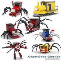 Choo Charles Building Block เกมใหญ่รอบสยองขวัญแมงมุมรถไฟตุ๊กตาสัตว์ของเล่นสำหรับเด็กของขวัญ