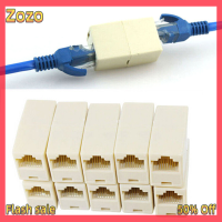 Zozo ✨Ready Stock✨ 10pcs RJ45 FEMALE TO FEMALE Network Ethernet LAN CABLE joiner Connector ใหม่