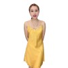 Hisexy đầm ngủ lụa satin phối ren mặc nhà md19 - ảnh sản phẩm 1