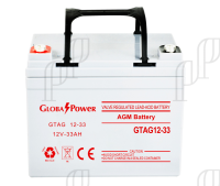 แบตเตอรี่แห้ง Global Power AGM 12V 33AH สำหรับสำรองไฟ UPS ไฟฉุกเฉิน โซล่าเซลล์ Solar cell และอุปกรณ์ไฟฟ้า 12 โวลต์ 33แอมป เกรด A