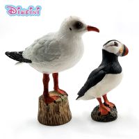 Simulation Animal model Artificial Seagull Puffin Sea bird figure fairy garden plastic Decoration educational toys for children