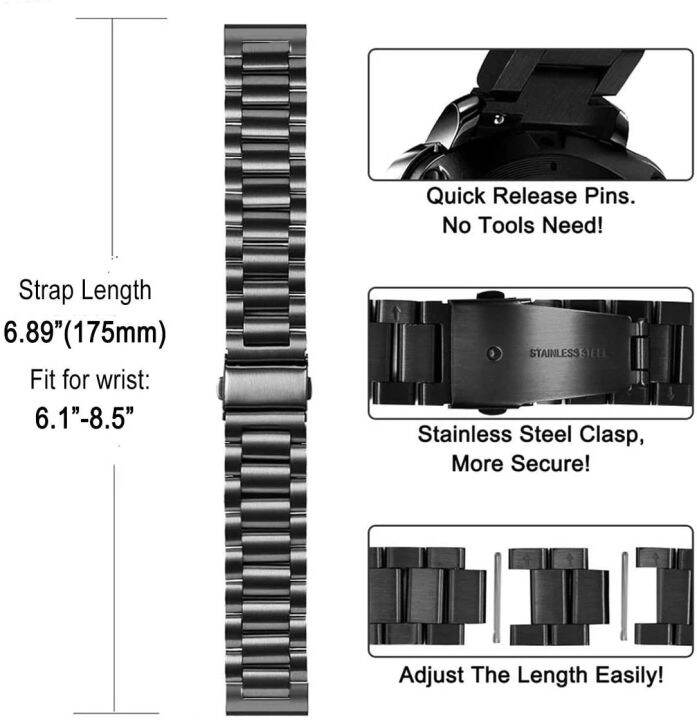 stainless-steel-watchband-quick-release-for-huawei-watch-3-3-pro-replacement-band-wrist-strap-metal-bracelet-for-huawei-watch-gt-2-pro