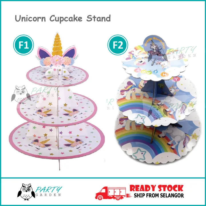 Unicorn cupcake stand / 3 layer Hardboard Stand Lazada