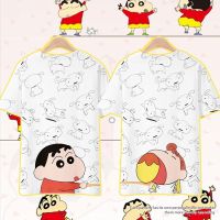 2023 NewCrayon Shin-Chan สินค้าสไตล์เดียวกันเสื้อยืดญี่ปุ่นการ์ตูนสองมิติฤดูร้อนผู้ชายผู้หญิงคู่อะนิเมะแขนสั้น