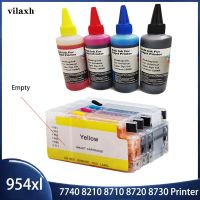 Vilaxh Hp 954 954XL Refillable Onk Cartridge With ARC Permanent Chip For Hp Officejet Pro 7740 8210 8710 8720 8730 Printer