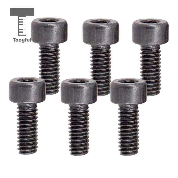 tooyful-6-pieces-electric-guitar-locking-string-nut-clamp-hexagon-screws-m4-black