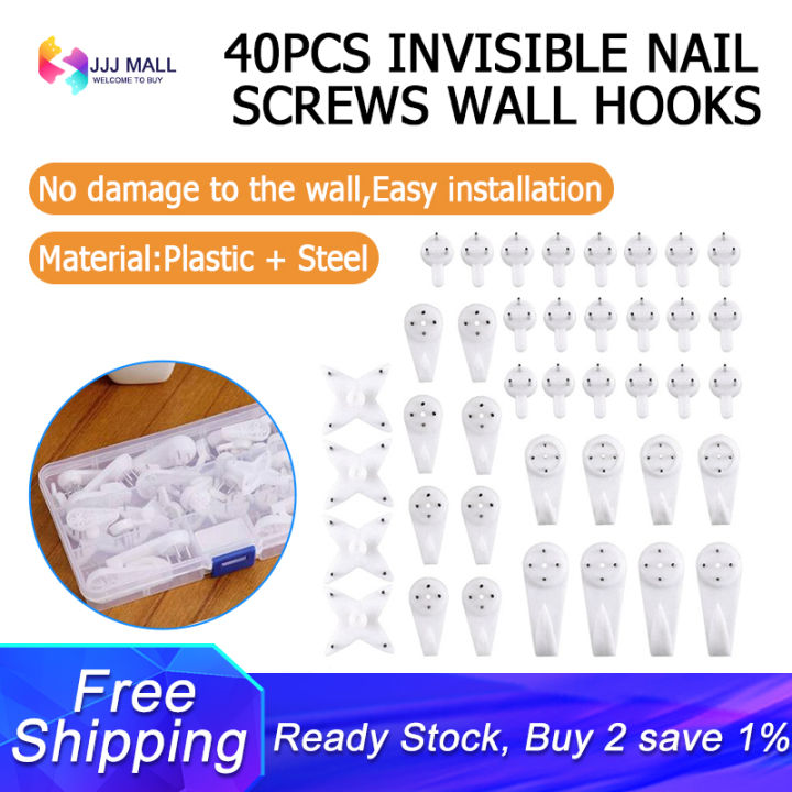 Invisible Nail Screws Wall Hooks Picture Hangers