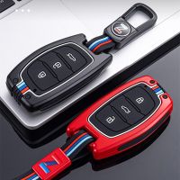 Zinc Alloy Car Key Fob Chain Case Cover for Hyundai Tucson Elantra Sonata Ioniq 2015 2016 2017 2018 2019 2020