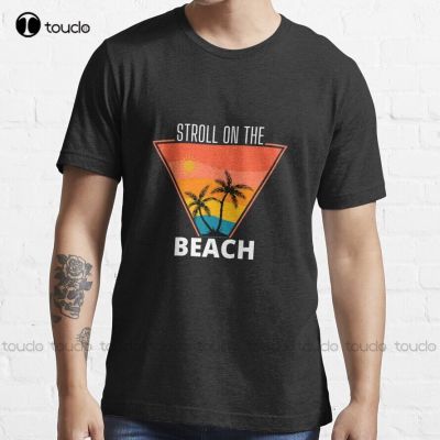 Stroll On The Beach - Hawaii Fluid Art California Trending T-Shirt Anime Tshirt Custom Gift&nbsp;Fashion Tshirt Summer&nbsp; Xs-5Xl Unisex