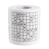 1ม้วน30เมตร3.94 X3.94Novelty Funny Number Sudoku Safety Printed Toilet Rolling Paper Bath Tissue Gift1 Roll 2 Ply