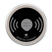 15W Wireless Charger Furniture เดสก์ท็อปฝังตัว Fast Wireless Charger สำหรับโทรศัพท์ 11 X Table Office Phone Charger