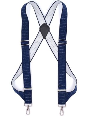 【YF】¤❂  Heavy Duty Side Clip Trucker Suspenders for Men 3.5cm Wide X Adjustable Elastic Trouser Jeans Braces Belts