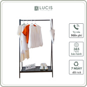 Kệ treo quần áo gỗ thông chữ A LUCIS dài 80cm có 1 tầng để đồ túi ví giày dép nội thất phòng ngủ