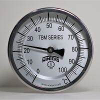 (UIM-Shop) Bi-Metal Thermometer Dial 6" , Range 0-100 C , 1/2" NPT , Model TBM60040222NB30