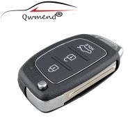 QWMEND 3 Buttons Car Remote key shell for HYUNDAI Mistra Santa Fe Sonata Tucson Accent I30 I40 I45 Original key Flip Car Keys