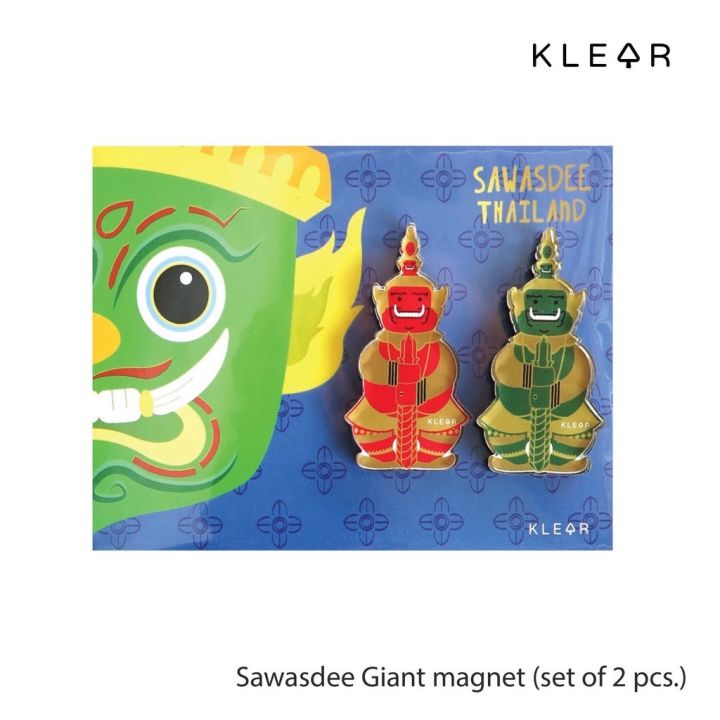 klearobject-sawasdee-giant-magnet-set-2-pcs-โปสการ์ด-แม่เหล็กติดตู้เย็น-ติดผนัง-และบอร์ดงาน-อะคริลิค-รูปยักษ์-ท้าวเวสสุวรรณ-อะคริลิคติดตู้เย็น