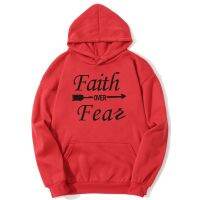 Faith Over Feasผู้ชายผู้หญิงแขนยาวHoodedเสื้อกันหนาวHoodies 2020ตัวอักษรใหม่พิมพ์แฟชั่นหลวมชายวัยรุ่นนักเรียนเสื้อผ้าใส่ลำลองสำหรับฤดูใบไม้ร่วงฤดูหนาวเสื้อพูลโอเวอร์กีฬาTops