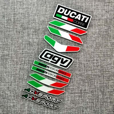 DUCATI สติกเกอร์สะท้อนแสงสำหรับหมวกนิรภัยรถจักรยานยนต์ที่มีสีสันสติ๊กเกอร์และรูปลอก