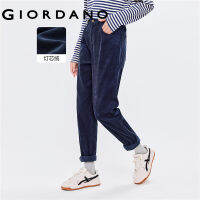 Giordanoผู้หญิง กางเกงลำลองเอวยางยืดผ้าฝ้ายผ้าลูกฟูก Free Shipping 05412671