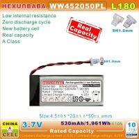 2ชิ้น [L180] 3.7V 530Mah 452050ลิเธียมไอออนโพลิเมอร์สำหรับหูฟัง Cardo Q1 Q3 Scala Rider Solo FM WW452050PL_C WW452050PL