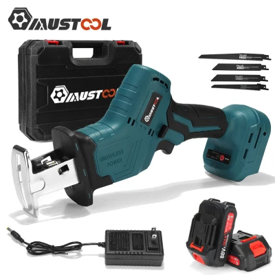 Mustool 88VF 10000รอบต่อนาที/นาทีไร้สายไร้สายไฟฟ้าลูกสูบเลื่อยไม้ตัดเครื่องมือสำหรับ Makita 18V แบตเตอรี่