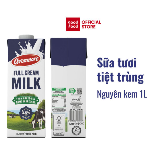 Sữa tươi nguyên chất tiệt trùng không đường avonmore uht full cream milk - ảnh sản phẩm 2