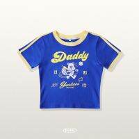 DADDY | Yankees Baby Tee เสื้อยืด baby tee สกรีนเจ้าบีเวอร์ สีน้ำเงิน สุดน่ารัก