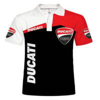 2023 ฤดูร้อน 3D โลโก้รถพิมพ์ดิจิตอล Polo เสื้อแขนสั้นชายหญิง Ducati Yamaha Honda Red Bull BMW