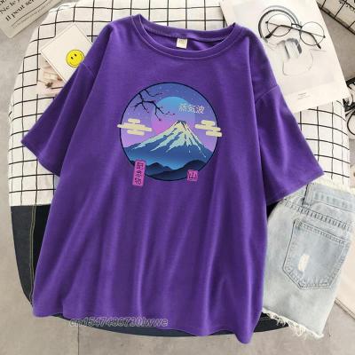 Vaporwave Mount Fuji Memorial Japan Style T-Shirt Men/Women Hot Sale Brand Top O-Neck Casual Clothes New 100% Cotton T Shirt