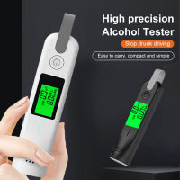 Breathalyzer แบบพกพาแบบไม่สัมผัสเครื่องทดสอบแอลกอฮอล์ความแม่นยำสูงพวงกุญแจจอแสดงผล LED แบบชาร์จไฟได้เครื่องทดสอบลมหายใจพร้อมแสงและเสียง