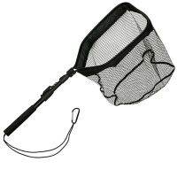 Retractable Fishing Net Telescopic Folding Landing Net Pole Folding Landing Net Fishing Black