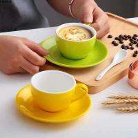 150ml high-grade ceramic coffee cups Coffee cup set Simple European style Cappuccino flower cups Latte