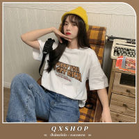 QXShop ✨?ลุคชิลๆสบายๆ ลายสกรีนโดดเด่น เสื้อผญแฟชั่น2022แฟชั่นนำเทรนด์?