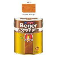 Beger WoodStainสีย้อมไม้เบเยอร์ ชนิดเงา G-1906 ใหญ่ สีไม้มะค่า กระป๋องใหญ่ (ปริมาณ 3.785 ลิตร)