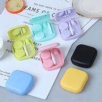 1PC Cute Pocket Portable Mini Contact Lens Case Easy Carry Make up beauty pupil storage box Mirror Container Travel Kit