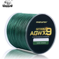 LIZARD Angryfish Agwx9 500เมตร Senar Pancing Pe ทนทานต่อการฉีกขาดอุปกรณ์เชือกถักตกปลา