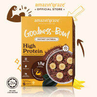 Amazin Graze Choco Banana 12g protein  Instant Oatmeal  vegan halal 300g  (6 x 50g)