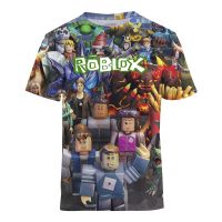 Robloxs Shirt for Kids Boys Game Printing T-shirt roblox virtual world Daily Birthday Party Tops Tees 5-14years old