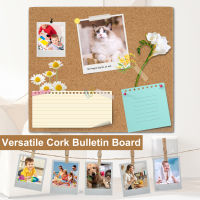 6Pcs Cork Board สี่เหลี่ยมผืนผ้า Cork Bulletin Board 50 Wall Nail Self-Adhesive Cork จอแสดงผลบอร์ด Reusable ตกแต่ง