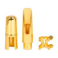 7-Voice Professional Alto Saxophone Metal Mouthpiece Gold Plated Sax Mouth Accessories