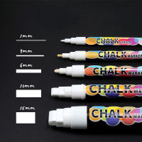 5pcslot Whit Chalk Marker Pens Dust-free Erasable Marker for Blackboard Billboardmm School Supplies