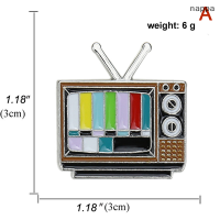 ✨[nappa] เข็มกลัดติดปกทีวีแบบวินเทจไม่มีสัญญาณในยุค80เข็มกลัดสายรุ้งหลากสีป้ายเครื่องประดับแฟชั่นที่กำหนดเองของขวัญที่ระลึก