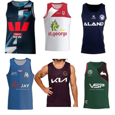 NSW Rabbitohs singlet George Eels rugby QLD St Broncos PANTHERS Bulldogs vest Dolphins sharks cowboys All teams 2023 [hot]new jersey